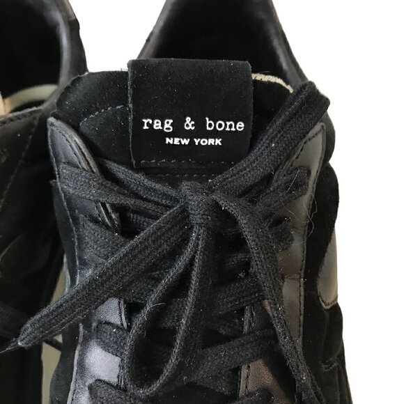 rag & bone Black RB Legacy Sneakers In Black Size 40 (US 9.5) - Picture 3 of 9